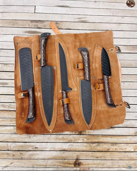 Custom Handmade D2 Forged Steel Kitchen Knives Set