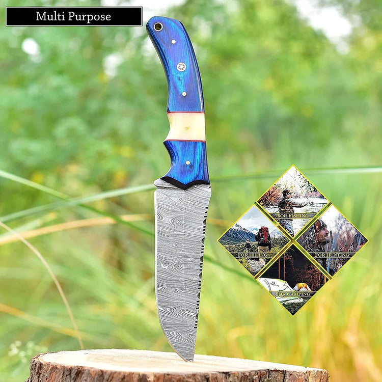 Exquisite Handmade Damascus Steel Hunting Knife