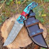 Custom Handmade Damascus Steel Hunting Knife