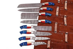 08 PCS Custom Handmade Damascus Kitchen Set