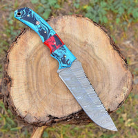 Custom Handmade Damascus Steel Hunting Knife