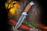 Handmade Damascus Steel Blade Outdoor Knife