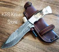 Full Tang Custom Handmade Damascus Hunting Knife