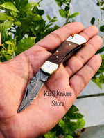 Rose Wood Handle Edc Pocket Knife