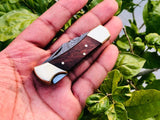 Rose Wood Handle Edc Pocket Knife