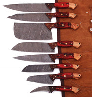 08 PCS Custom Handmade Kitchen Knives Set