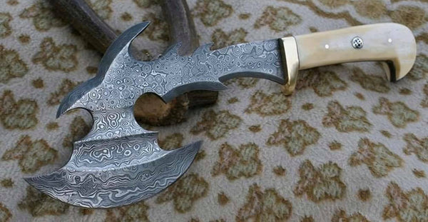 FULL TANG DAMASCUS STEEL AXE