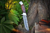 Handmade Damascus Steel Blade Outdoor Knife