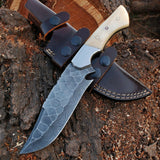 Custom Handmade Damascus Steel Hunting Knife