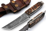 Custom Handmade Damascus Steel Tanto Knife