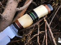 Close-up of the D2 Steel Blade on a Custom Bowie Knife by KBS Knives