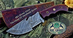 Custom Damascus Steel Tracker Knife with Canvas Micarta Handle by KBS Knives