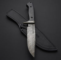 Custom Handmade Original Bowie Knife with Micarta G10 Handle and Damascus Guard