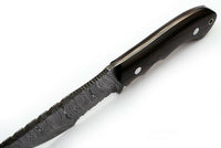 Handcrafted Damascus Steel Tom Brown Tracker Knife with Rosewood Handle for Survival and Camping