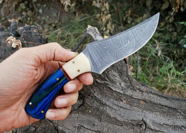 Custom Handmade Damascus Steel Hunting Knife