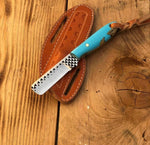Custom Handmade Cowboy Bull Cutter Knife with Rasp Tool Steel Blade

