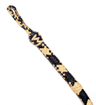 12 plaited design of the bull whip showing its intricate braiding and quality.
