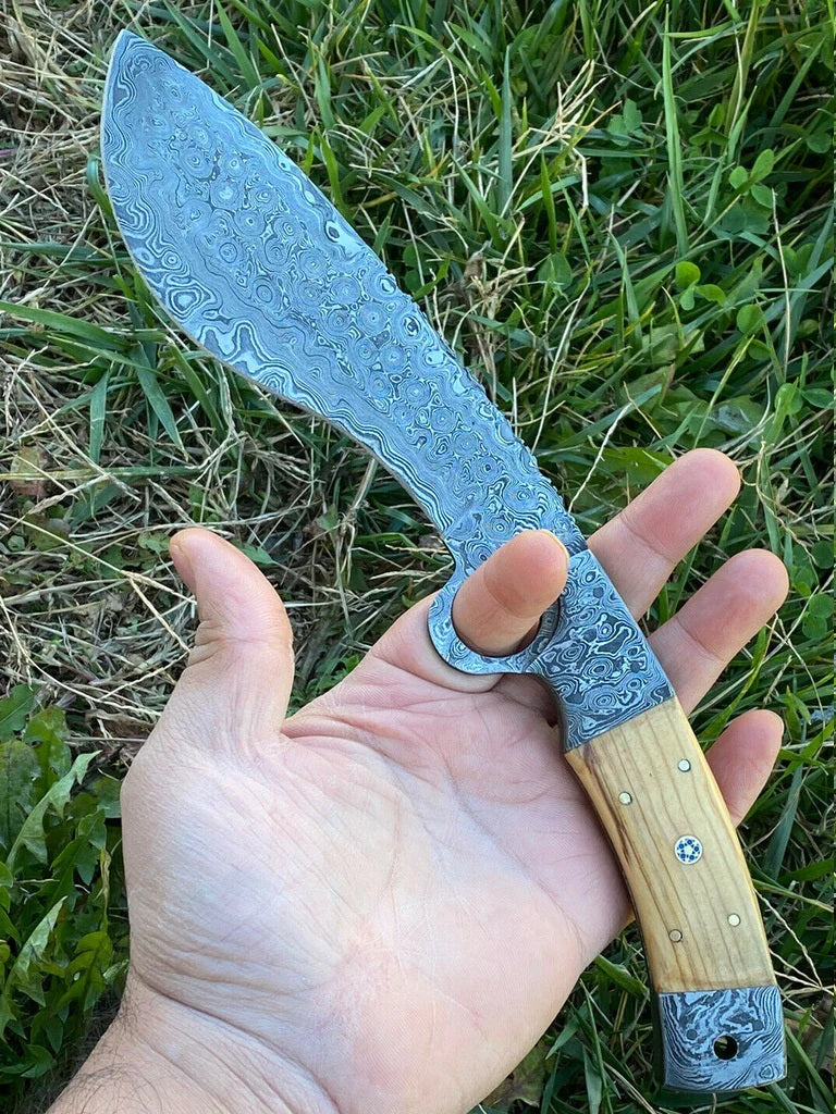 custom Handmade Gurkha Military Kukri Knife Damascus 12"