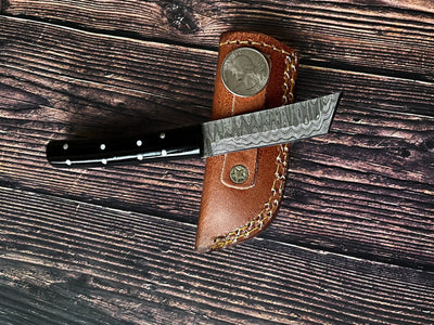 Custom Handmade Damascus Tanto Blade Knife