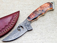 Custom Handmade Wirecut Blade Damascus skinning knife