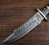 Damascus Hunting Fighter Knife