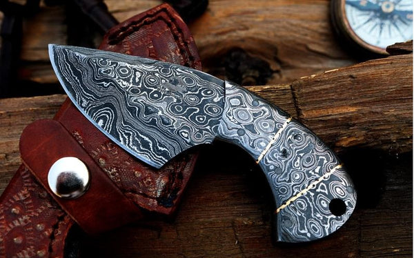 Full Damascus EDC Knife