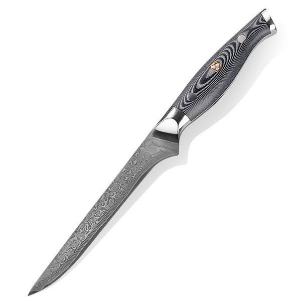 Handmade Damascus Steel Fishing Fillet Knife with G10 Micarta