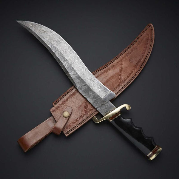 Custom Handmade Damascus Bowie Knife