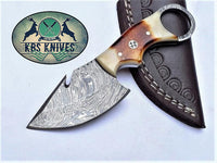 EDC Finger Hole Guthook Skinning Knife