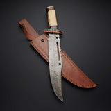 Damascus Custom Rambo Bowie Knife