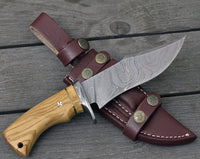 Olive Wood Handle Hunting Knife