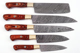 Damascus Kitchen Knives Set