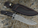 FULL TANG DAMASCUS HUNTING BOWIE KNIFE