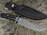 FULL TANG DAMASCUS HUNTING BOWIE KNIFE