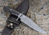 FULL TANG DAMASCUS HUNTING BOWIE KNIFE