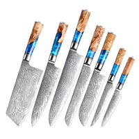 DAMASCUS STEEL KITCHEN KNIVES SET