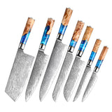 DAMASCUS STEEL KITCHEN KNIVES SET