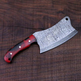 FULL TANG CUSTOM HANDMADE DAMASCUS STEEL CLEAVER KNIFE