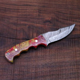 CUSTOM HANDMADE DAMASCUS HUNTING KNIFE