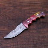 CUSTOM HANDMADE DAMASCUS HUNTING KNIFE