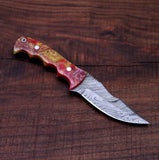 CUSTOM HANDMADE DAMASCUS HUNTING KNIFE