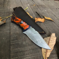Damascus Steel Hunting Skinning Knife
