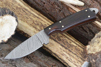 Custom Handmade Damascus Steel Drop Point Hunting Skinner Knife