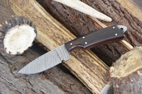 Custom Handmade Damascus Steel Drop Point Hunting Skinner Knife