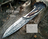 Forged Blade Damascus Hunting Classic Knife