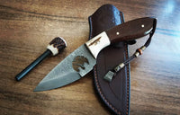 Wirecut Damascus Blade Hunting Knife