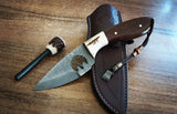 Wirecut Damascus Blade Hunting Knife