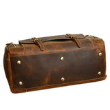 Leather Duffle Bag With Shoe Compartment