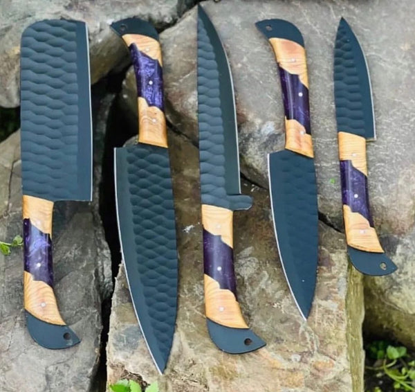 Custom Handmade D2 Forged Steel Kitchen Knives Set