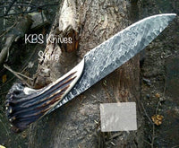 Forged Blade Damascus Hunting Classic Knife